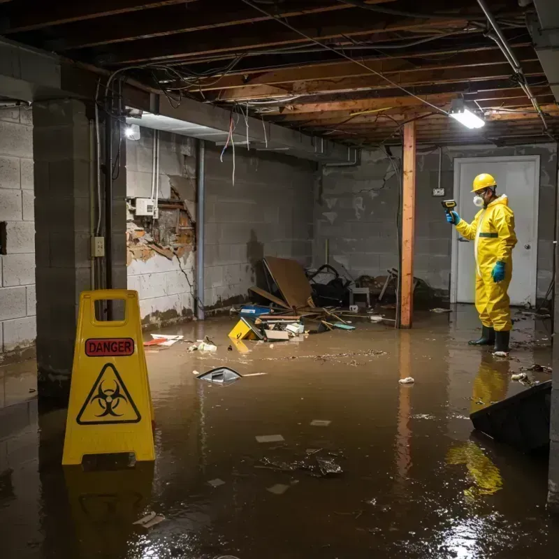 Flooded Basement Electrical Hazard in City of Harrisonburg, VA Property